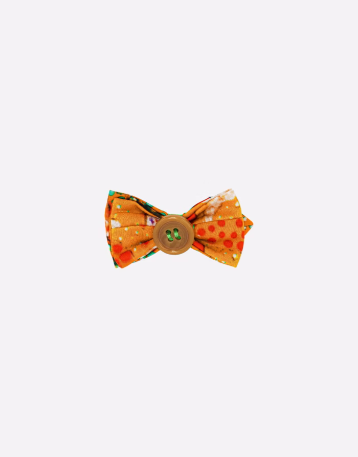 Mini papillon asola seta drago arancio pois verdi rossi - immagine 2