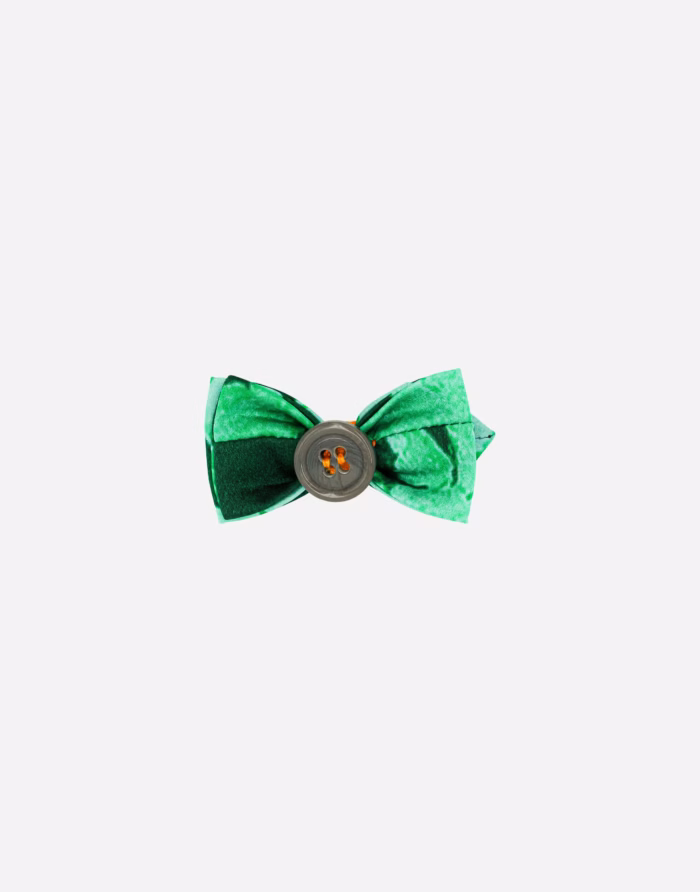 Mini Papillon Asola Verde Smeraldo in Seta Liberty - immagine 2