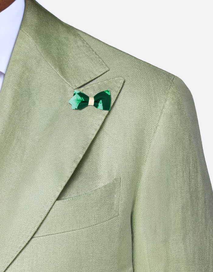 Mini Papillon Asola Verde Scuro in Seta Liberty - immagine 3