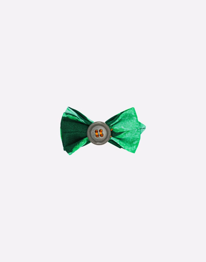 Mini Papillon Asola Verde Smeraldo in Seta motivo Liberty - immagine 2