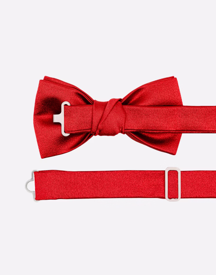 Red Silk Bow Tie for Boys - Image 3